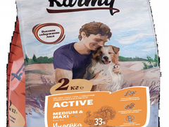 Корм для собак Karmy Актив Медиум и Макси Индейка