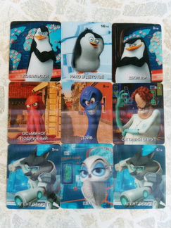 Пластиковая карточка Пингвины