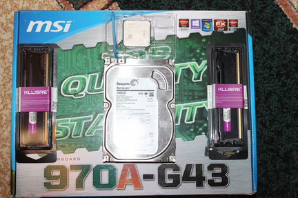 AMD FX8350 + MSI 970A-G43+озу 16гб (1866) +HDD-1Тб