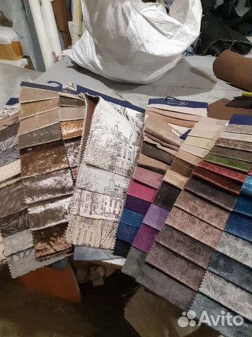 Кусочки тканей и экокожи для рукоделия, пэчворка