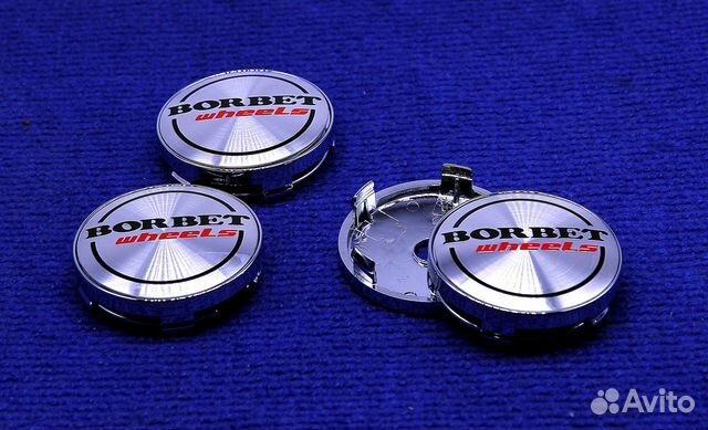 Комплект колпачков литого диска Borbet хром