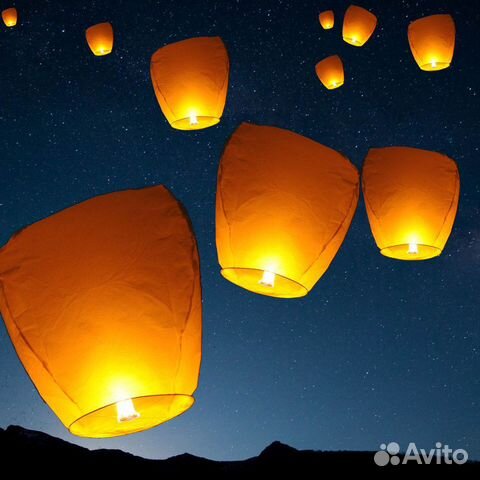 Небесные фонарики в ассортименте