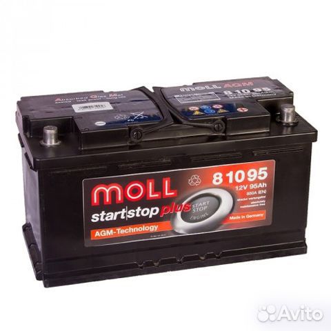 Автомобильный аккумулятор moll AGM 95R start-stop