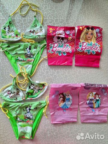 Купальники 104/110 и нарукавники