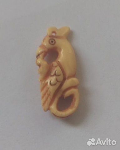 Птица Феникс Нэцкэ из Кости резная подвеска ru*54