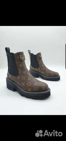 Ботинки челси Louis Vuitton кожаные демисезонные