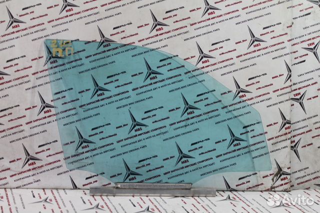 Стекло двери пер прав W210 Mercedes синее