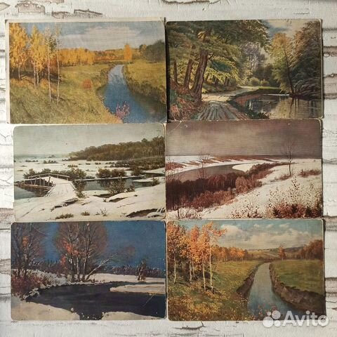 Старые открытки - почтовые карточки 21 шт Живопись