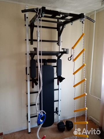 Шведская стенка с турником и брусьями