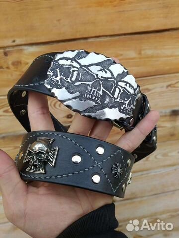 Мужской кожаный ремень ручной работы