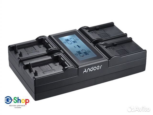 Зарядная станция на 4x слота Sony NP-F и NP-FW50