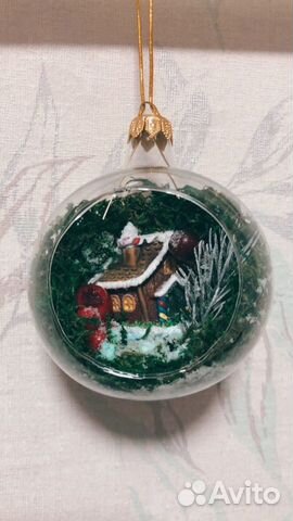 Елочные шары ручной работы стекло