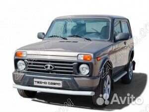 Защита переднего бампера нива 2121 2131