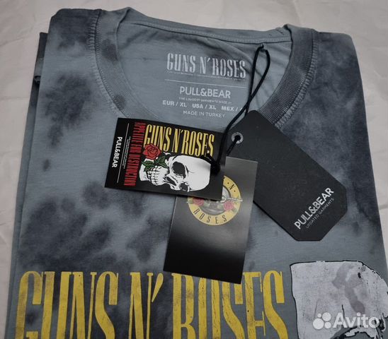 Футболка Pull and Bear р XL новая Guns and Roses