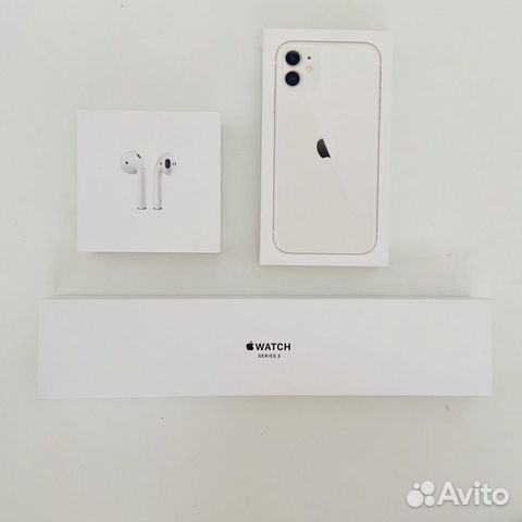 Коробка от apple watch 3, iPhone 11, Airpods