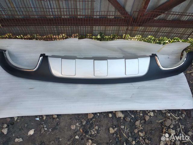 Накладка на задний бампер Хендай Санте Фе