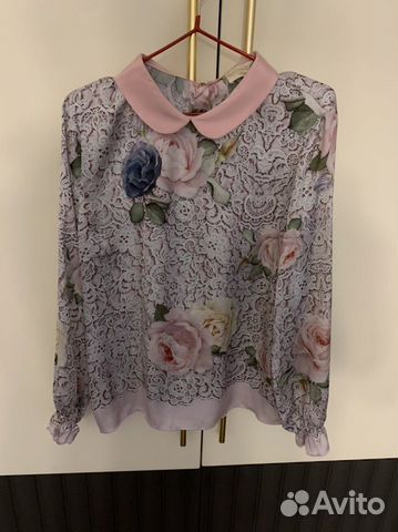 Шелковая блузка Monnalisa для девочки на рост 152