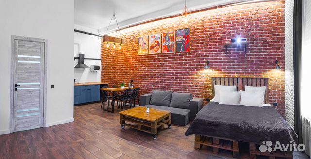 

Квартира-студия, 45 м², 2 кровати
