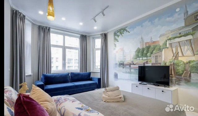 

1-к. квартира, 44 м², 2 кровати
