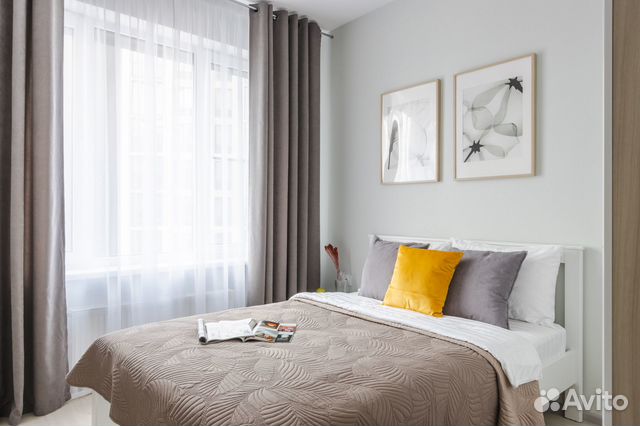 

1-к. квартира, 34 м², 2 кровати