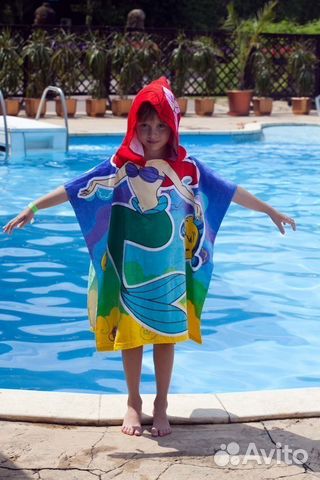 Полотенце-пончо для детей в наличии