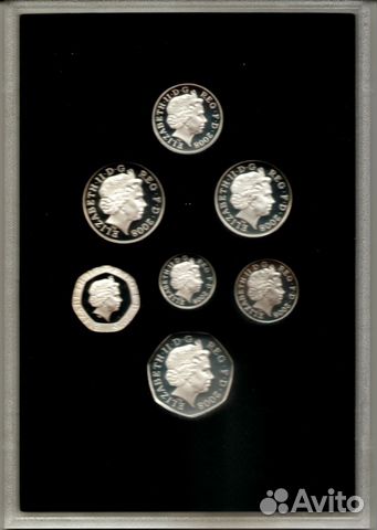 0028 Великобритания 2008 E-II proof 7 монет Ag