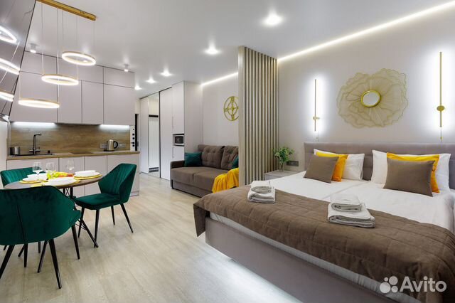 

Квартира-студия, 35 м², 2 кровати