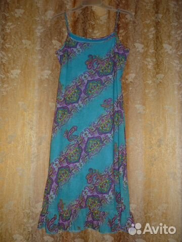 Летнее бирюзовое платье
