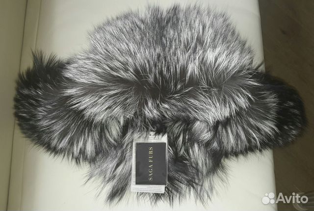 Шапка Saga Furs мех лисы + кожа Шапка Saga Furs мех лисы + кожа