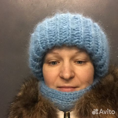 Шапочка и снуд бирюзовые