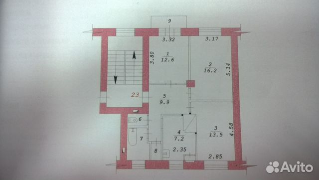 Комната 12.6 м² в 3-к, 3/3 эт.