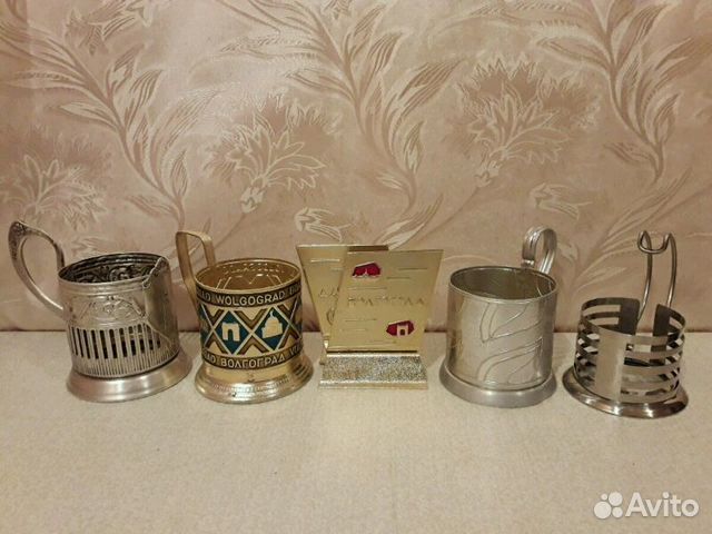 Подстаканники: ржд, нерж.сталь СССР