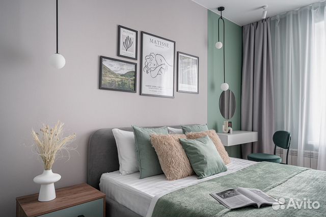 

1-к. квартира, 45 м², 2 кровати