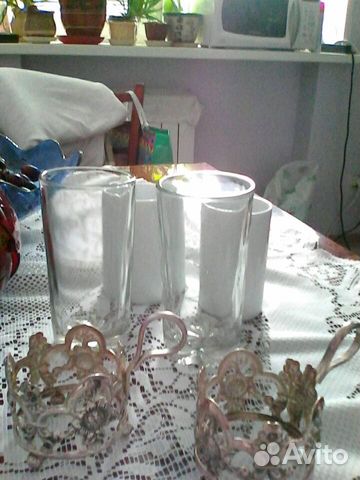 Подстаканник 2 шт.в комплекте : 2 стакана +2 бокал