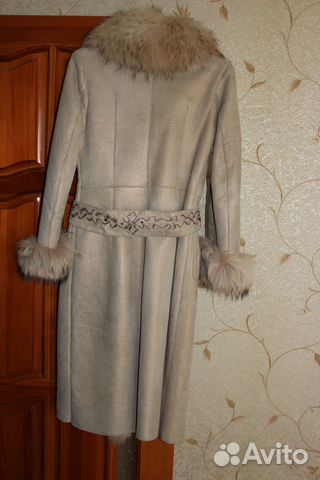 Дубленка натуральная с поясом