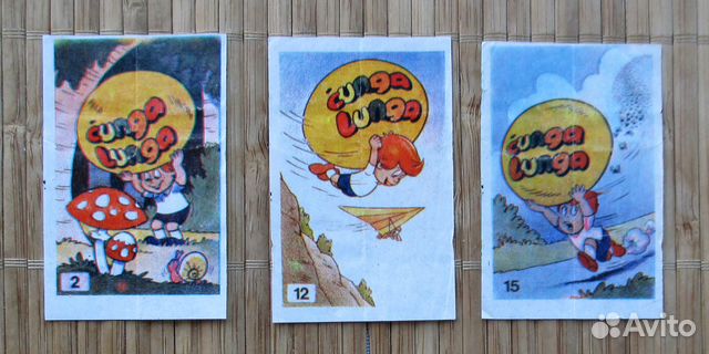 Вкладыши жвачки Cunga Lunga 3 шт (№2, 12, 15) Вкладыши жвачки Cunga Lunga 3 шт (№2, 12, 15)
