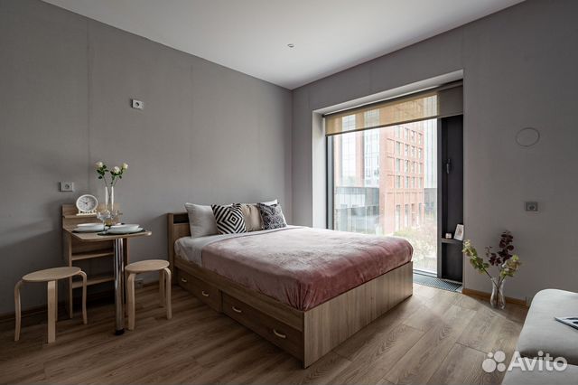 

Квартира-студия, 27 м², 2 кровати