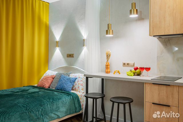 

Квартира-студия, 20 м², 2 кровати