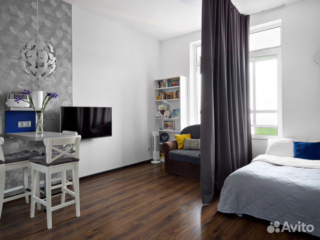 

Квартира-студия, 30 м², 2 кровати