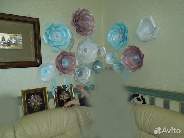 Цветы бумажные декор Цветы бумажные декор