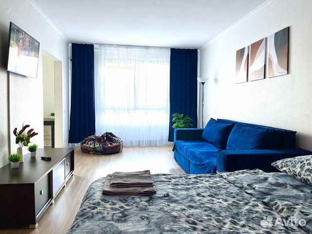 

1-к. квартира, 55 м², 2 кровати