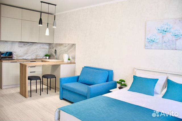 

Квартира-студия, 42 м², 2 кровати