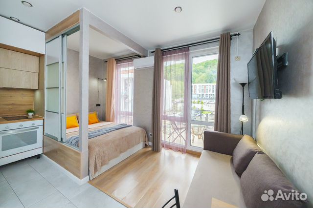 

Квартира-студия, 23 м², 2 кровати