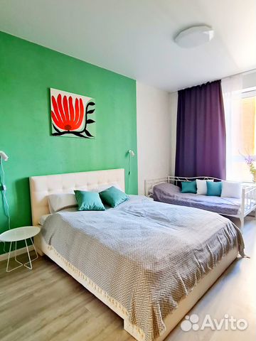 

1-к. квартира, 44 м², 2 кровати