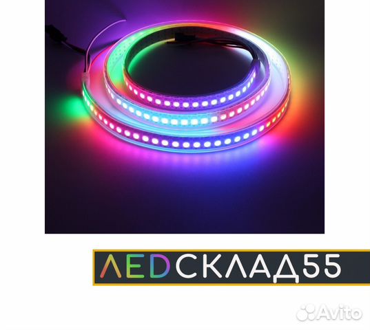 Светодиодная лента RGB WS2812-5050-60д/метр-IP67