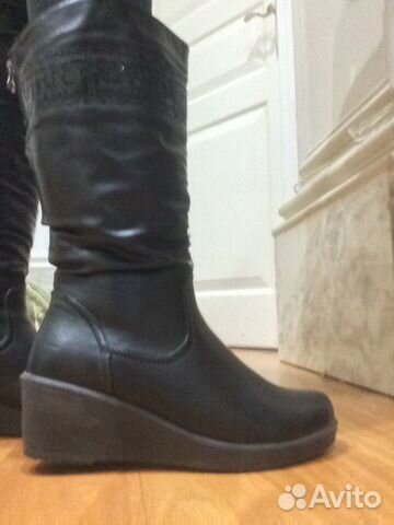 Сапоги на зиму кожаные