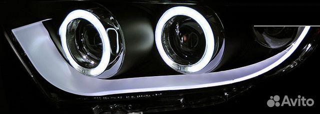 Toyota Highlander фары тюнинг Angel Eyes 2010-2013 Toyota Highlander фары тюнинг Angel Eyes 2010-2013