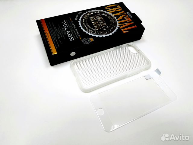 Защитное Стекло с чехлом iPhone 7 Remax Crystal