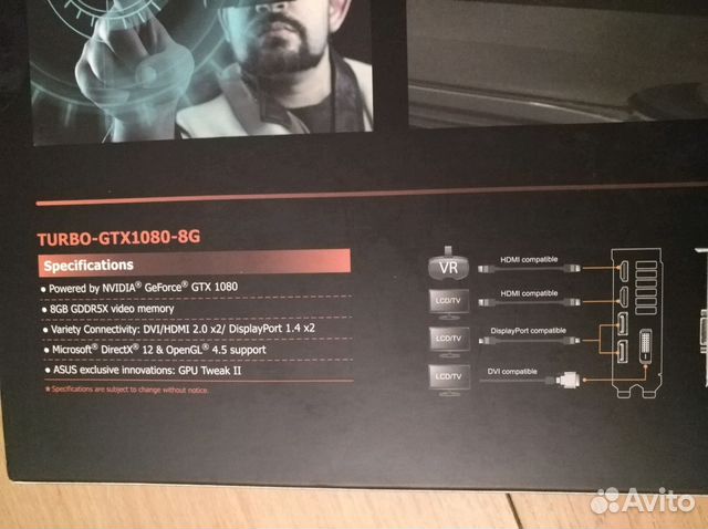 Видеокарта Asus GTX 1080 turbo-GTX1080-8G