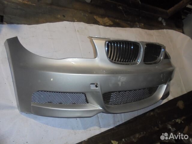 Бампер передний бмв Е87 М. Серебро